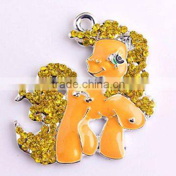 Wow!! Wholesale silver Alloy Zinc Animal Rhinestone Large Fashion Charm Pendants For Kids Jewelry Making!!