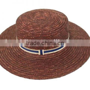 fashion summer brown straw panama hat for men