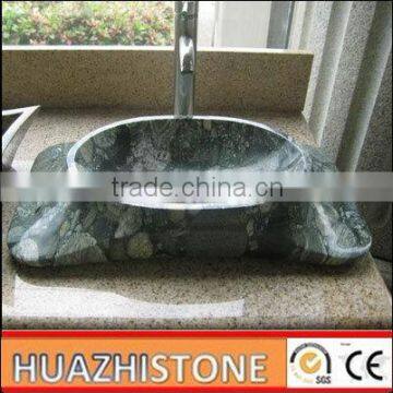 Hot sale green marble kitchen basin