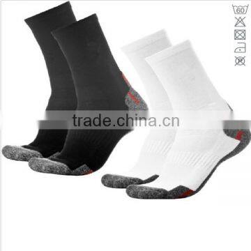 Half terry black and white running coolmax sock active for Europe market