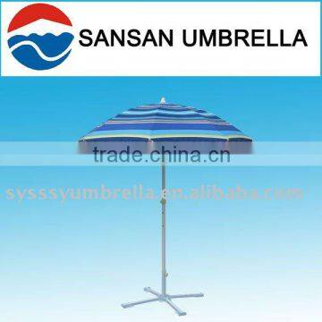 180cm wholesale aluminum colorful stripe in beach umbrella