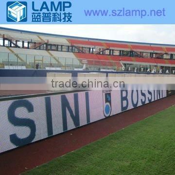 Soccer Stadium perimeter ultra thin led display screen board P16