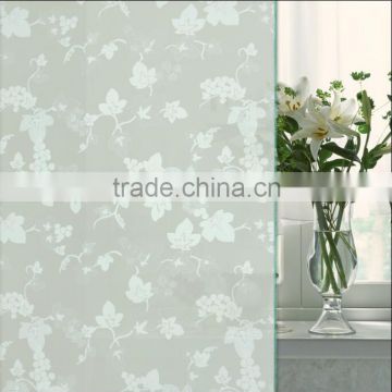 PVC frosted indoor grape vine design decoration adhesive glass window film