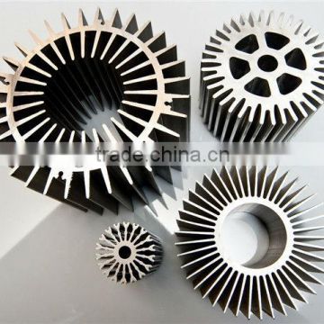 die cast stainless steel heatsink profiles cooling fin Customized round aluminum pin fin