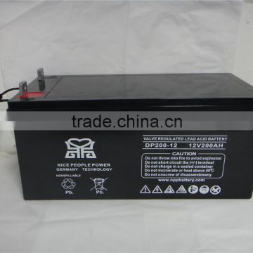 sealed Maintenance Free battery gel battery 12V200AH with high quality suitable for solar system                        
                                                Quality Choice