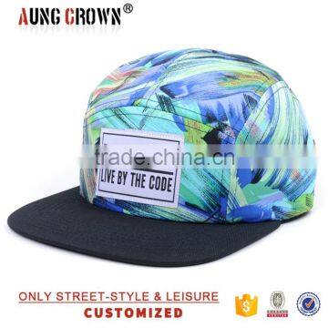 Wholesale price fashion custom 5 panel blank cap