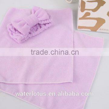 Hot Sell Headband Packing Box Purple Bow Headband With Hand Face Towel photo-4