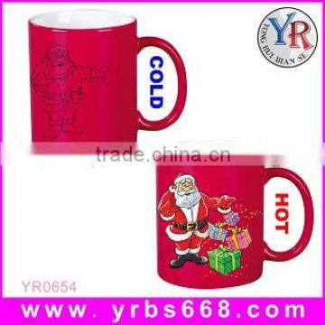 Factory custom wholesale eco color changing coffee christmas mugs with logo printing