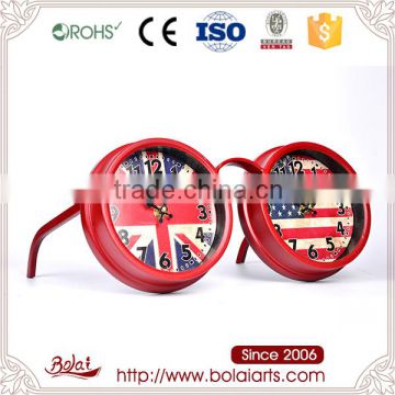 Red eyewear design dual time clock quartz clock unique crafts to make and sell