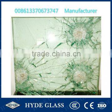 8 + 1.52 + 12 + 1.52 + 5 + 1.52 + 3mm Bullet Proof Resistant Safety Glass