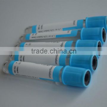 disposable vacuum tube blue cap pet test tube