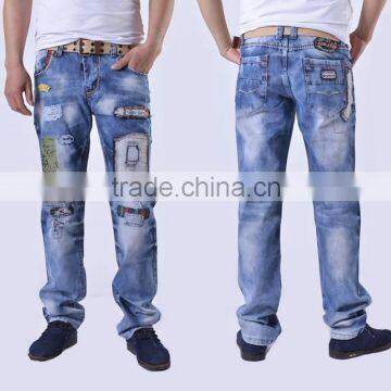 High Quality New Fashion Designer Jeans Men Distrressed Casual Denim Mens Jeans