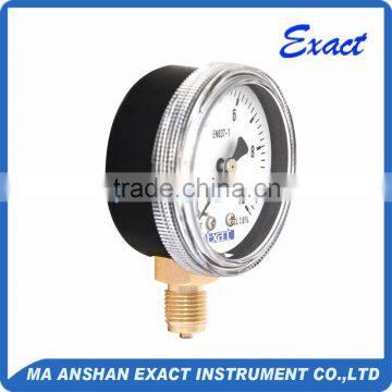 Bottom Connection Painted Steel Gas Pressure Gauge