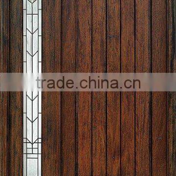 Unequal Double Entrance Wooden Doors Design DJ-S8204SO