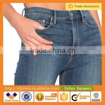 2016 Guanddong Supply New Fashion Skinny High Rise Super Stretch Denim Jeans