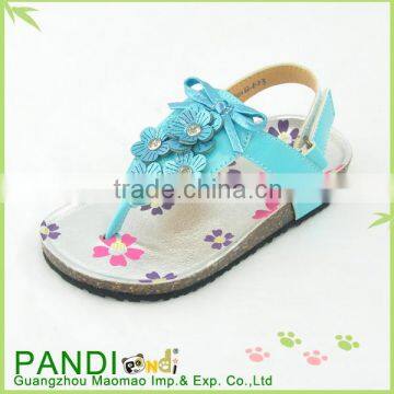 2015 New style hot selling girls blue sandals for Arabia