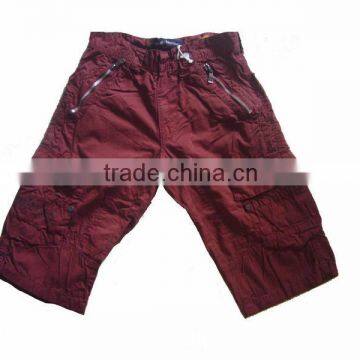 2013 100% cotton men's walking shorts with pockets