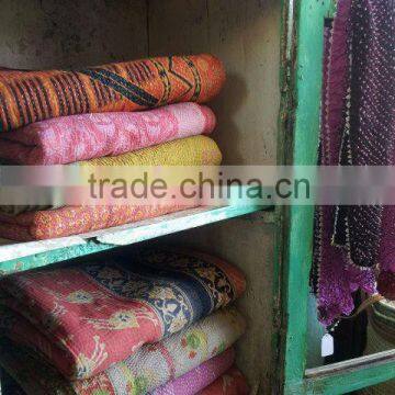 Vintage Kantha Quilt Reversible Kantha Quilt