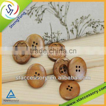 2014 NEW plain wood buttons wood craft buttons 4-hole wood buttons