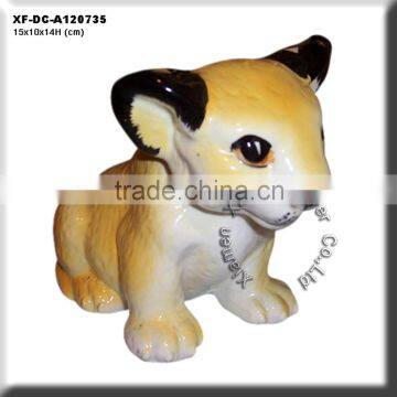 ceramic lion cub statue