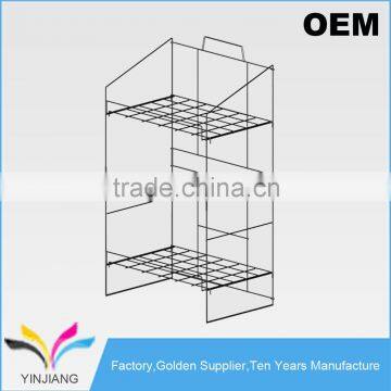 2- Shelf Consumer Floor Multi-purpose Goods Display Rack for Chips,Coffee,Backed Goods