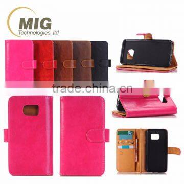 New Crazy horse pattern flip leather cover and cash slot Cell phone case for iphone 6s case