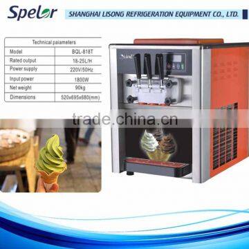 Refrigeration system design soft service ice cream machine