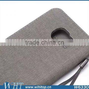 Woven Design Cellphone Case for S6,China Supplier for S6 Flip Leather Case photo-4