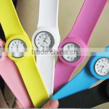 candy colors silicone slap on watch for adult