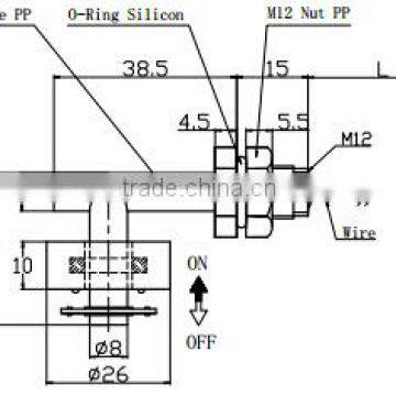 Side Mounted OEM PP Float Ball Water Level Sensor photo-2