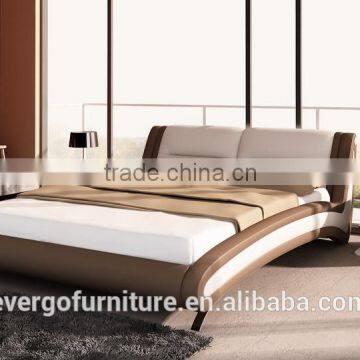 Genuine leather bed and modern bedroom set