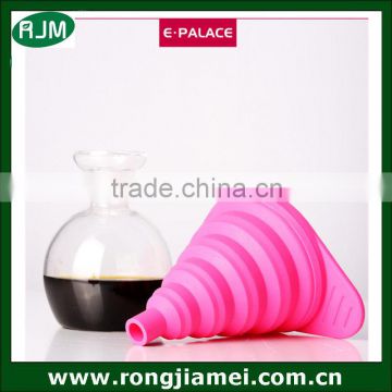 Silicone funnel drain collapsible funnel oil funnel