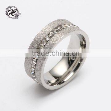 Titanium 316l Stainless Steel Engagement Rings With Stones Brushed Stainless Steel Wedding Ring Quality Choice photo-3