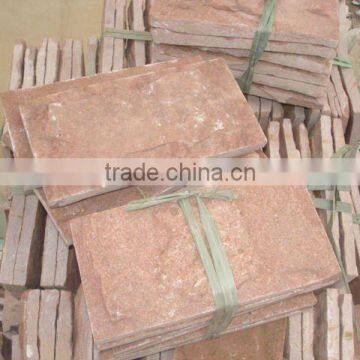 red mushroom decorative stone rough