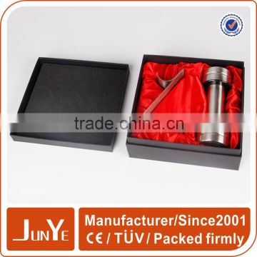 black cardboard car accessories packaging box with fabric insert