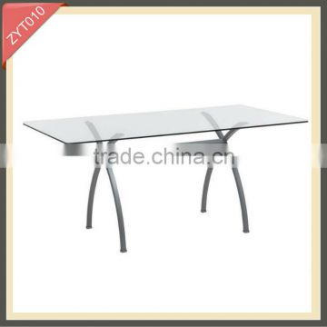 restaurant stainless steel latest designs modern glass dining table designs