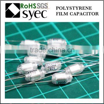 Factory Brand Axial Lead 500pF 50V Polystyrene Film Capacitor