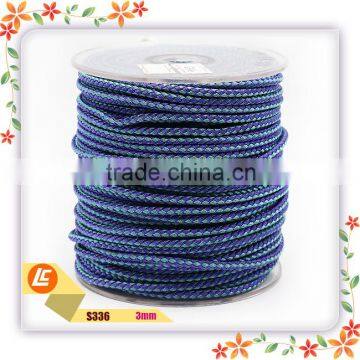 Fashion color 3mm weaving stainless steel wire rope for bracelets