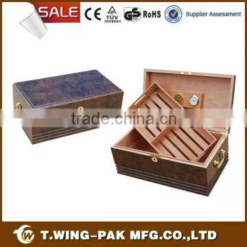 Handmade Antique Wooden Cigar Humidorsr With Golden Lock for 150 cigars