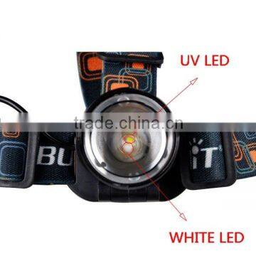 Dual Light Source AA Battery Zoom LED Light Ultra Bright Headlamp photo-3