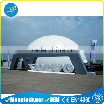 2016 single layer giant white inflatable projection dome tent