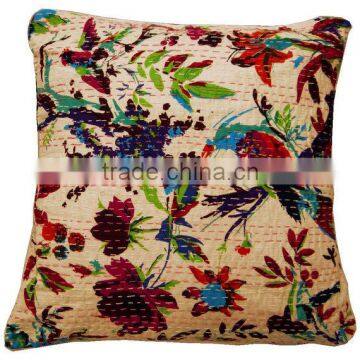 Beautiful Bird Paradise Handmade Kantha Cushion Covers Lot Online