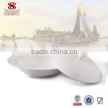 OEM ceramic tableware soup tureen / large bone china bowl for hotel