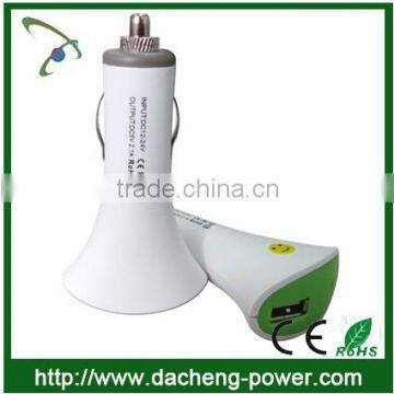 High quality dual usb portable mobile car charger with CE ROHS FCC