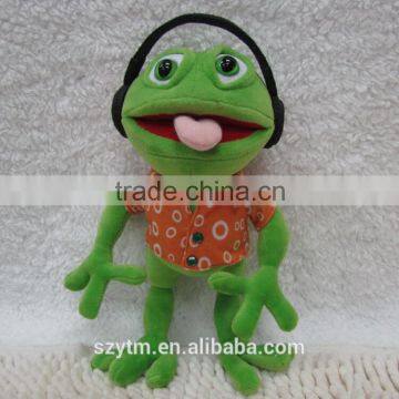 plush stuffed frog with T shirt