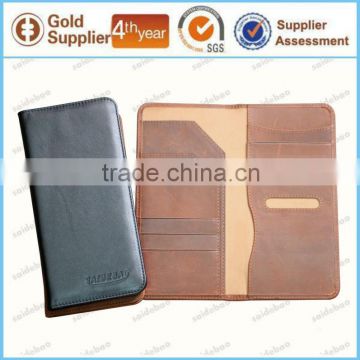 Genuine leather passport holder/leather credit card holder travel wallets