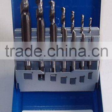 14PC TAP& DEILL SET ALLOY AND HSS FROM M3 TO M12 THREAD CUTTING TOOLS HAND TOOL