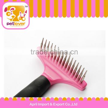 16 teeth combing pet steel brush for dog petlover