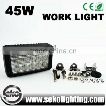 SEKO manufacture work light led,12v rectangular 45W LED Work Light