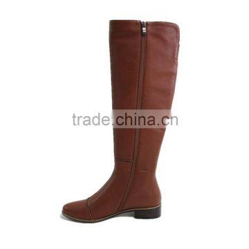 New Fashion Zipper Boots PU Flat Over Knee Boots for Women photo-2